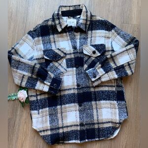 RD Style Conscious Plaid Wool Blend Shacket